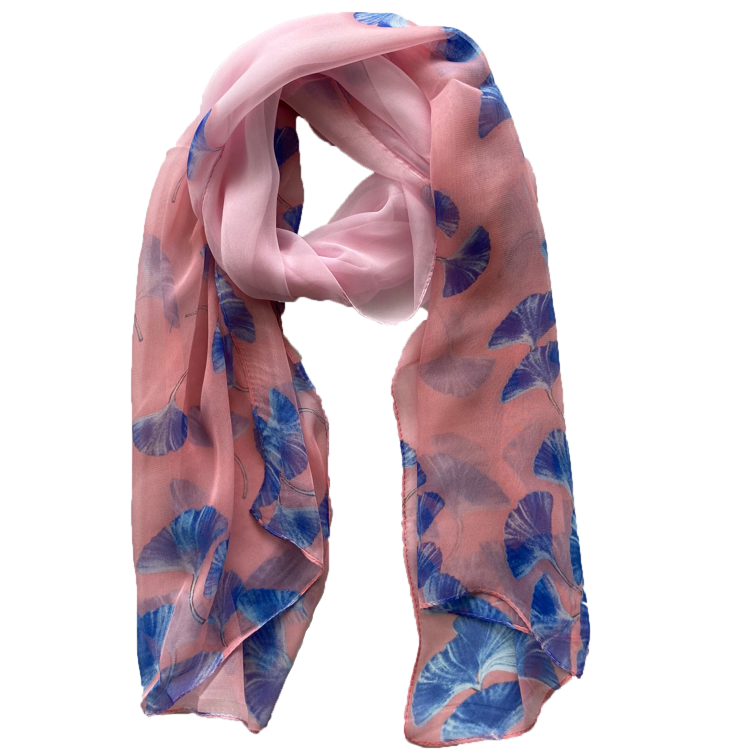 Matching Head Scarf - pink blue flans